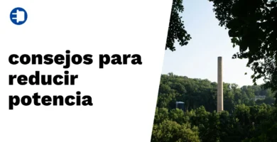 3 consejos para reducir excesos de potencia eléctrica 4 Texto en negro sobre fondo blanco que dice 'Consejos para elegir eficiencia' junto a una imagen de paisaje con árboles y cielo azul, relacionado con inversiones en baterías para placas solares en 2025.